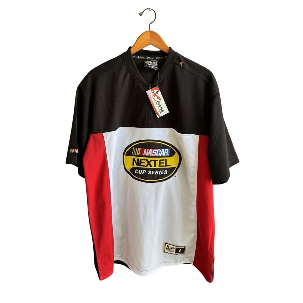 Y2K Nascar Racing Embroidered Nextel Cup Red Black Chase Authentics Men’s L NWT